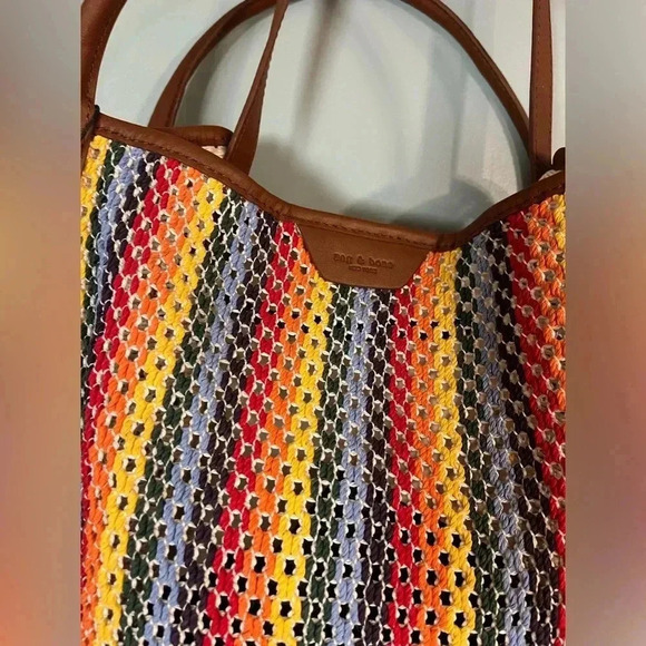 NWT Rag and Bone Summer Multi Passenger Tote with dust bag rainbow - Picture 2 of 14